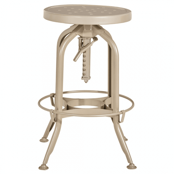 Industrial Champagne Metal Adjustable Barstool