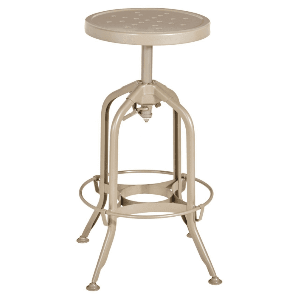 Industrial Champagne Metal Adjustable Barstool
