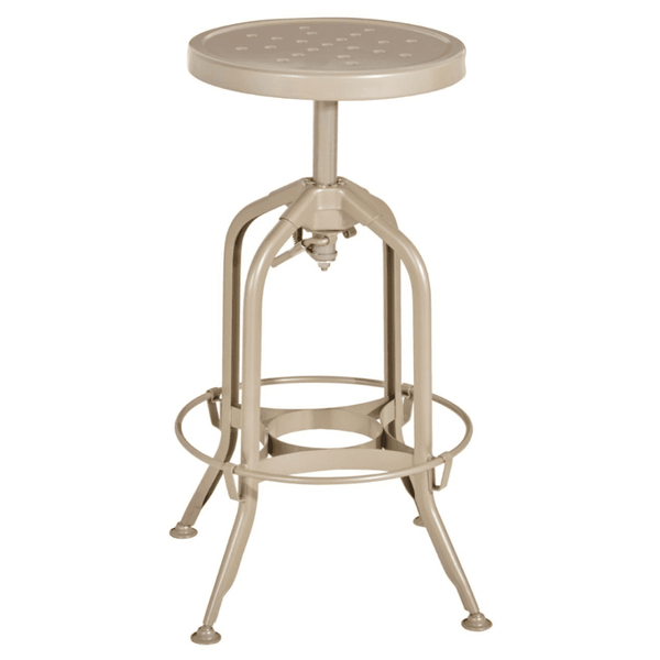 Industrial Champagne Metal Adjustable Barstool