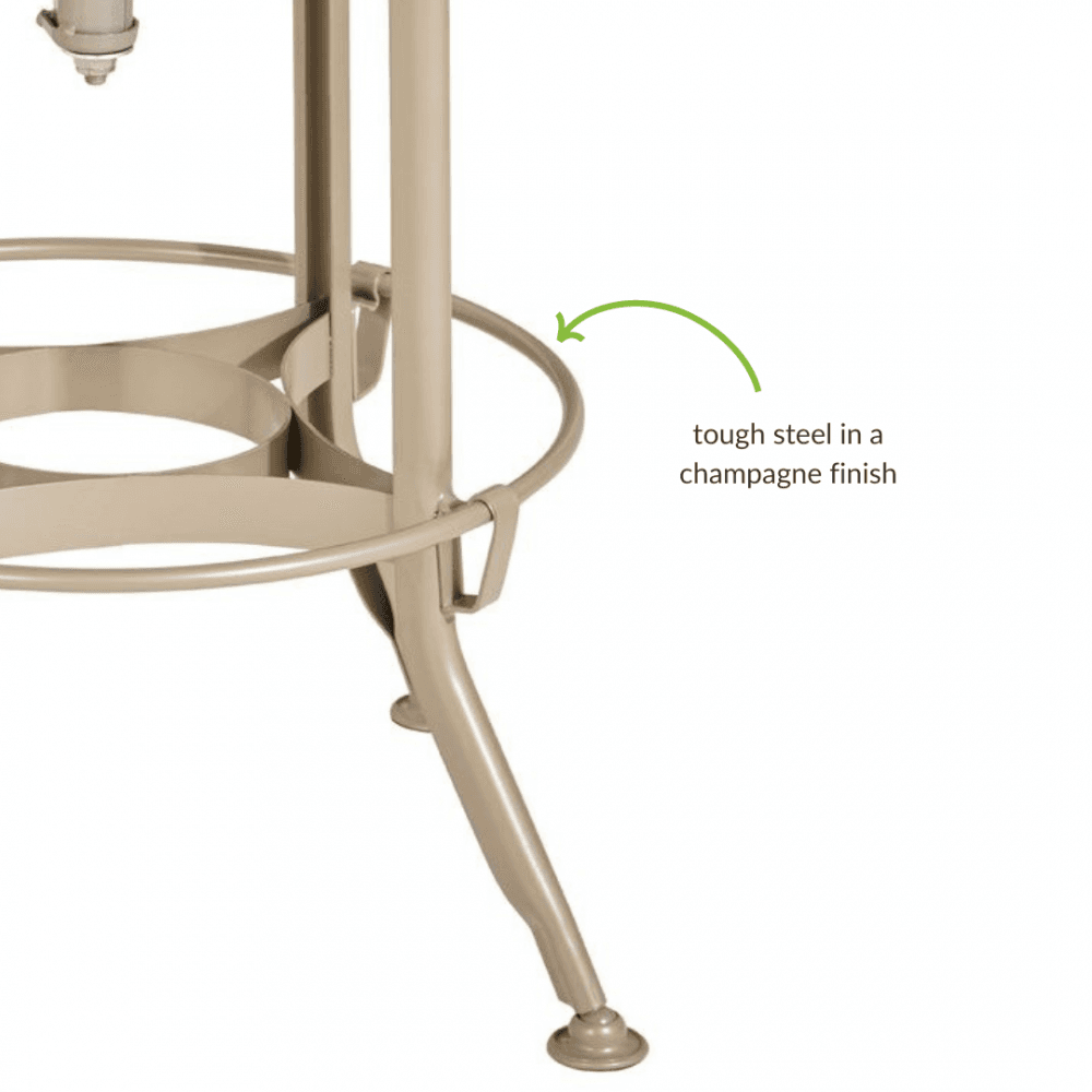 Industrial Champagne Metal Adjustable Barstool