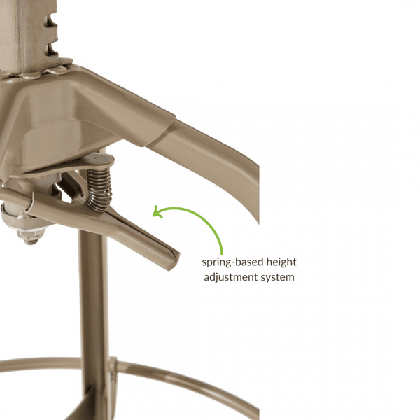 Industrial Champagne Metal Adjustable Barstool