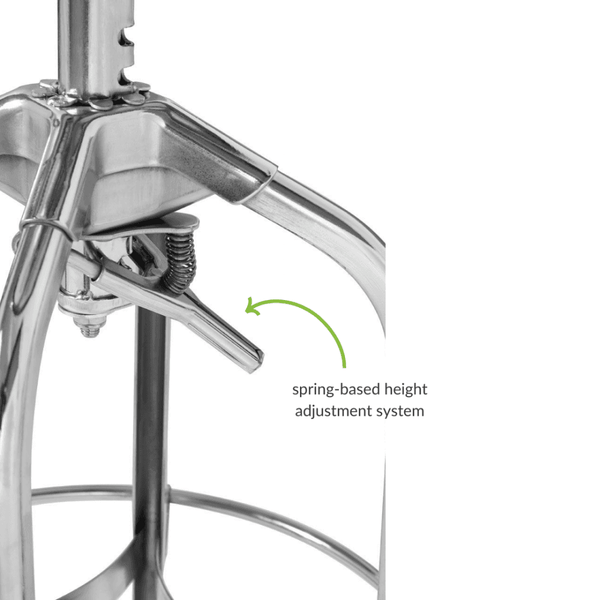 Industrial Black Ash Wood and Silver Chrome Metal Adjustable Barstool