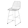 Geometric Chrome Metal Wire Barstool