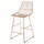 Geometric Gold Metal Wire Barstool