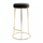 Luxe Black Velvet Barstool With Gold Metal Legs
