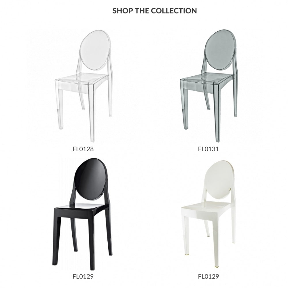 Black Ghost Style Plastic Victoria Dining Chair