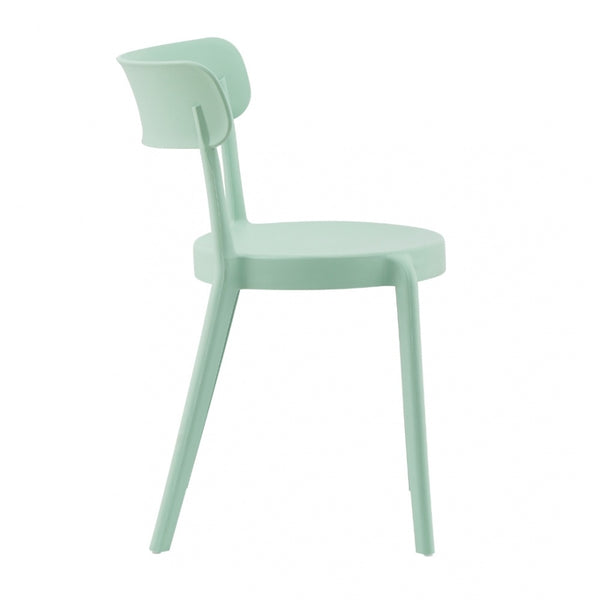 OUTLET Sage Green Plastic Bistro Dining Chair
