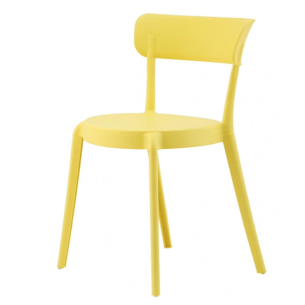 OUTLET Lemon Yellow Plastic Bistro Dining Chair