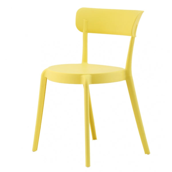 OUTLET Lemon Yellow Plastic Bistro Dining Chair