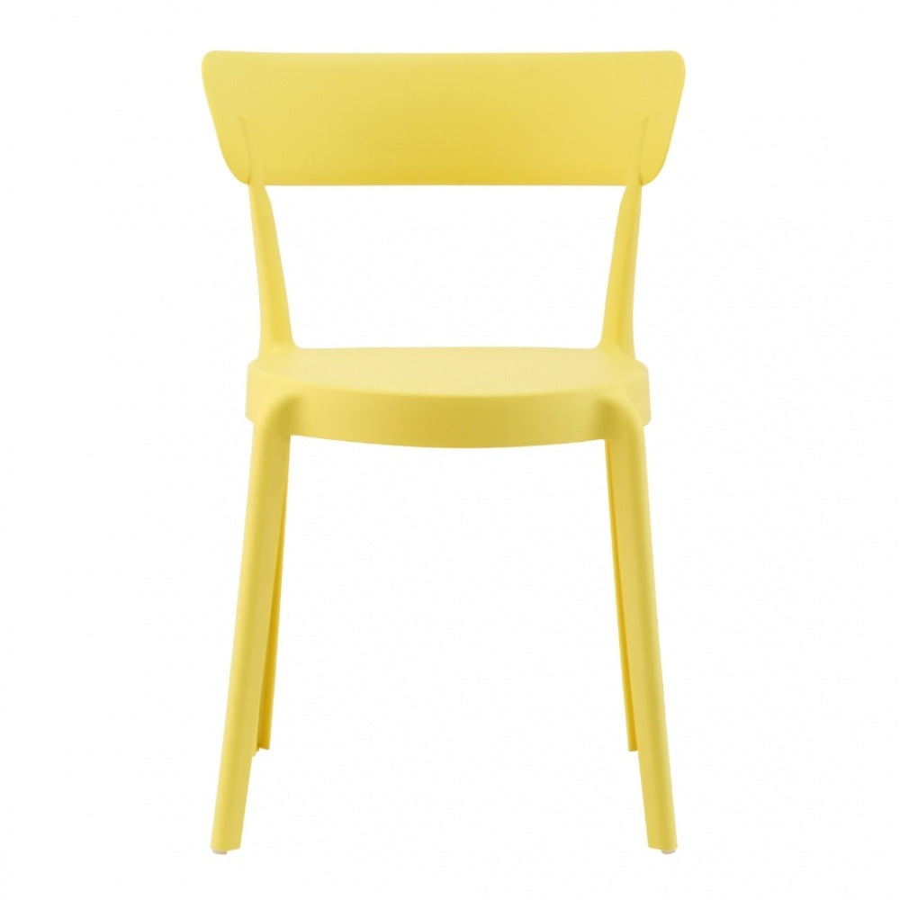 OUTLET Lemon Yellow Plastic Bistro Dining Chair