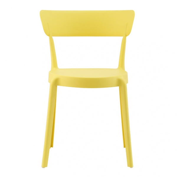 OUTLET Lemon Yellow Plastic Bistro Dining Chair