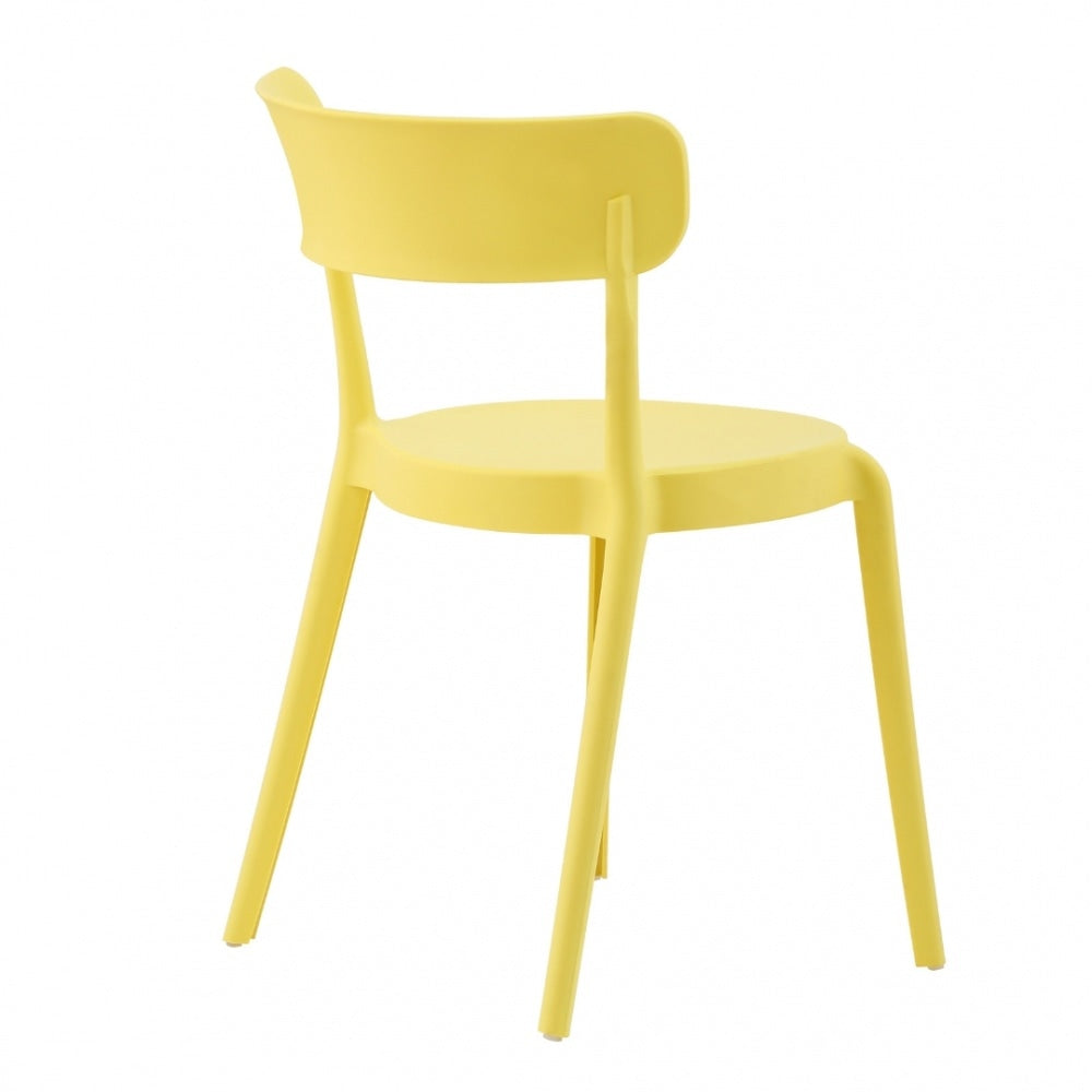 OUTLET Lemon Yellow Plastic Bistro Dining Chair