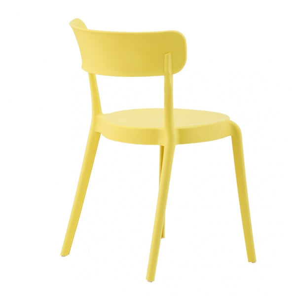 OUTLET Lemon Yellow Plastic Bistro Dining Chair