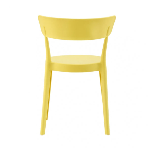OUTLET Lemon Yellow Plastic Bistro Dining Chair