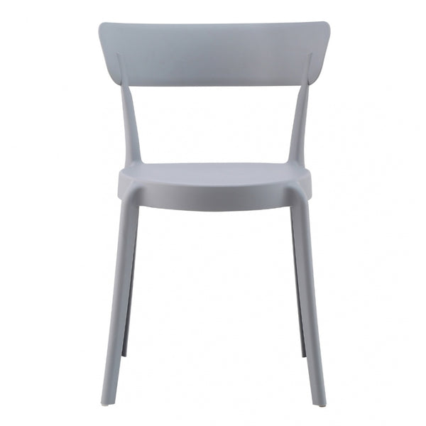 OUTLET Light Grey Plastic Bistro Dining Chair