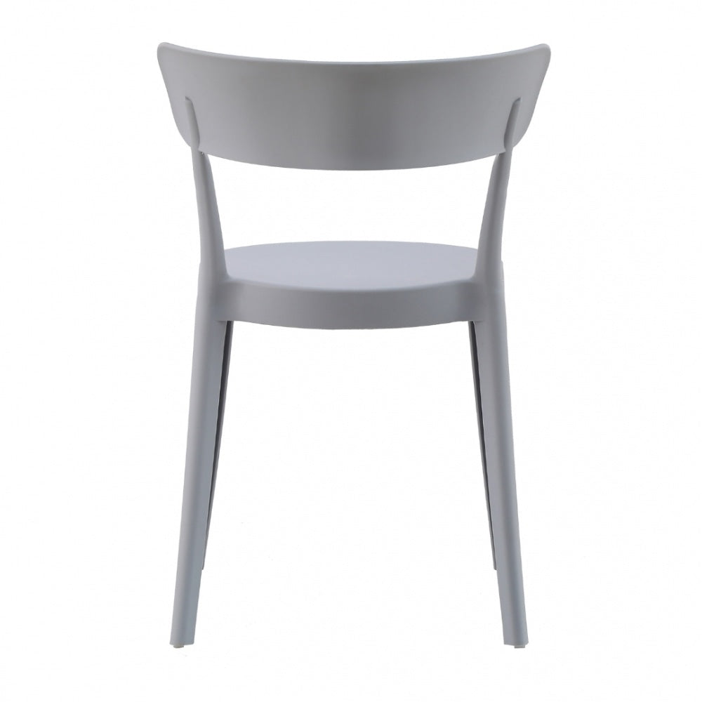 OUTLET Light Grey Plastic Bistro Dining Chair