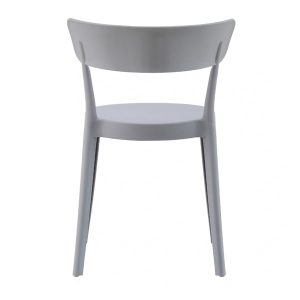 OUTLET Light Grey Plastic Bistro Dining Chair