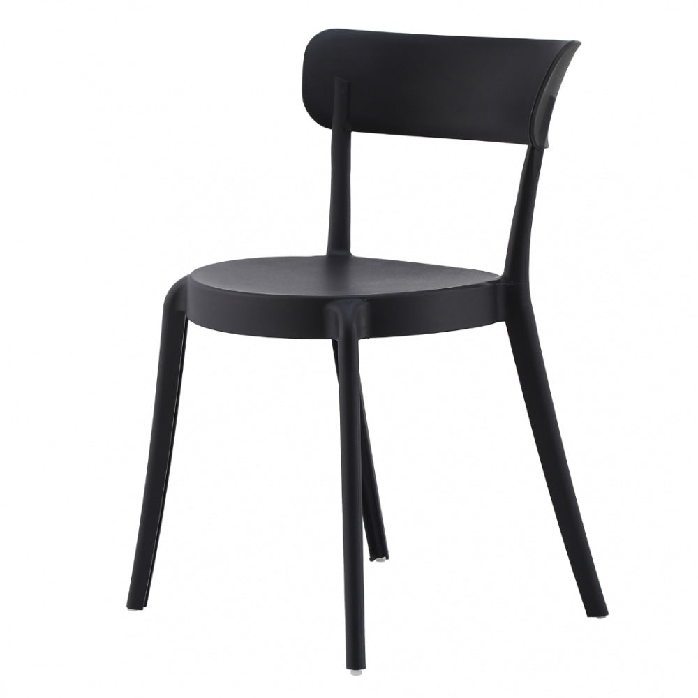 OUTLET Black Plastic Bistro Dining Chair