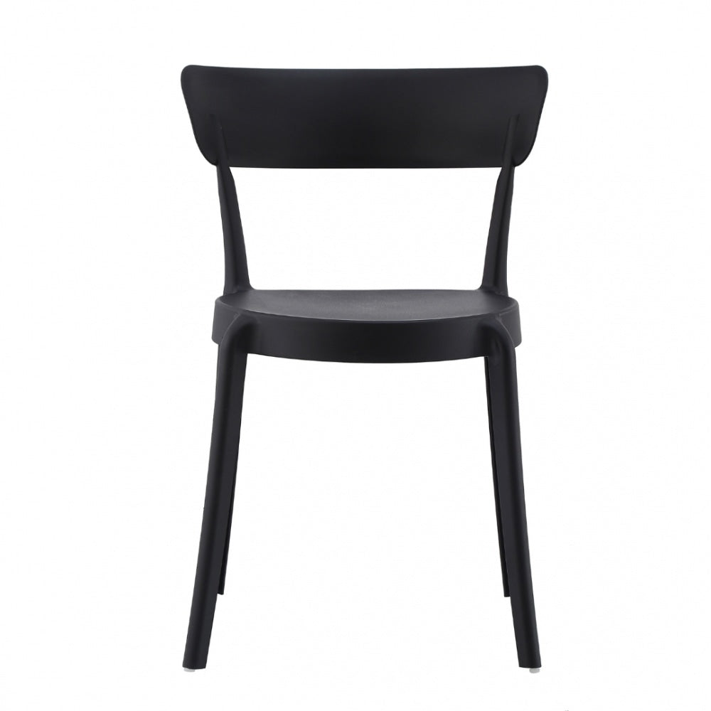Black Plastic Bistro Dining Chair