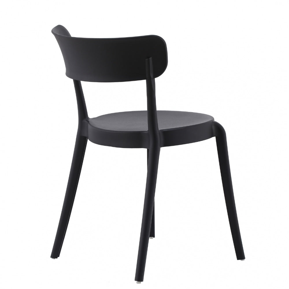 Black Plastic Bistro Dining Chair