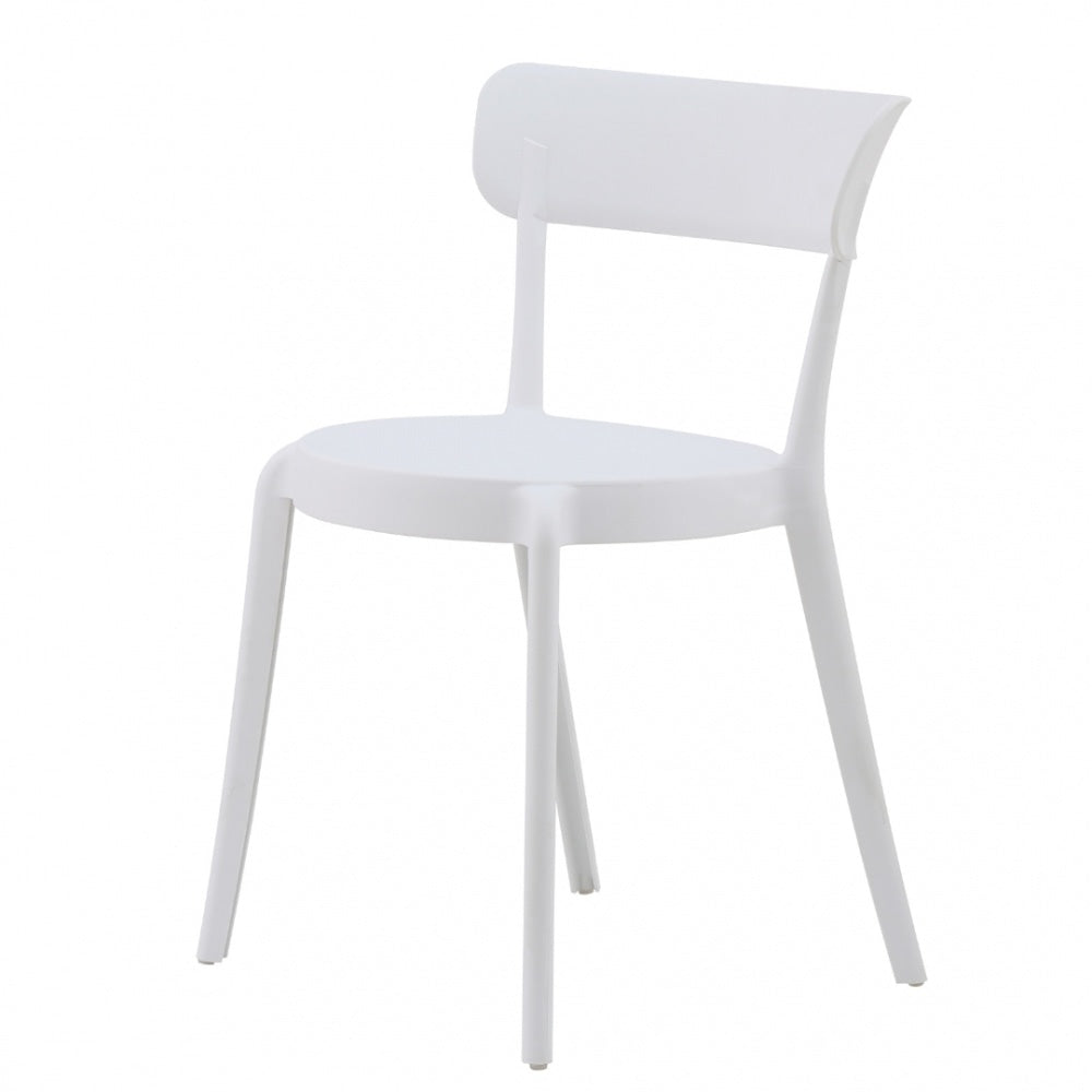 OUTLET White Plastic Bistro Dining Chair