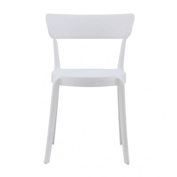 White Plastic Bistro Dining Chair