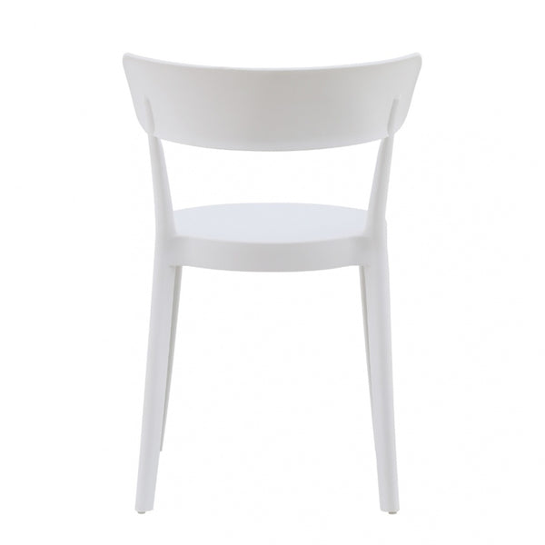 White Plastic Bistro Dining Chair