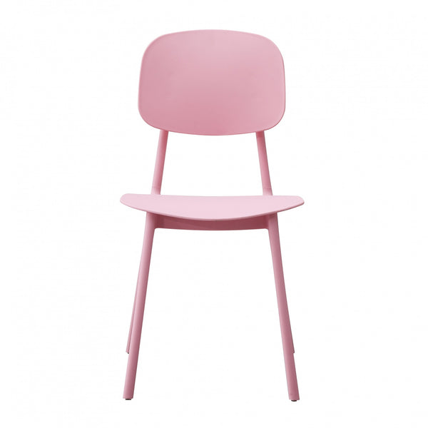 Oslo Baby Pink Plastic Dining Chair