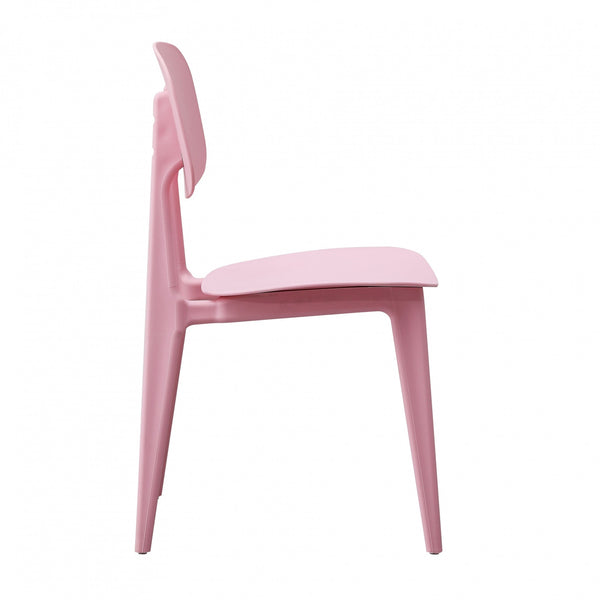 Oslo Baby Pink Plastic Dining Chair