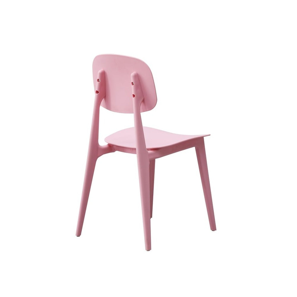 Oslo Baby Pink Plastic Dining Chair