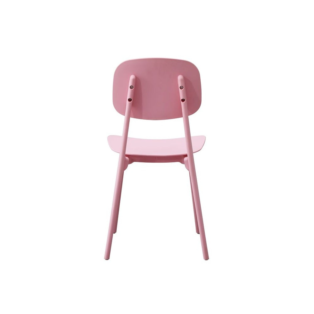 Oslo Baby Pink Plastic Dining Chair