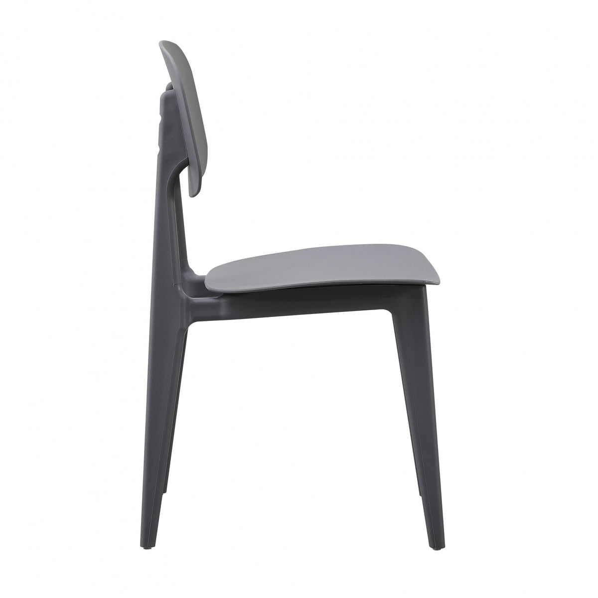 OUTLET Oslo Dark Grey Plastic Dining Chair