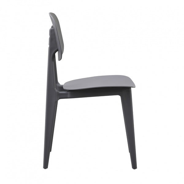 OUTLET Oslo Dark Grey Plastic Dining Chair