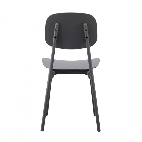 OUTLET Oslo Dark Grey Plastic Dining Chair