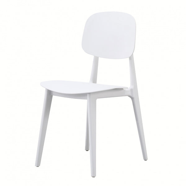 OUTLET Oslo White Plastic Dining Chair