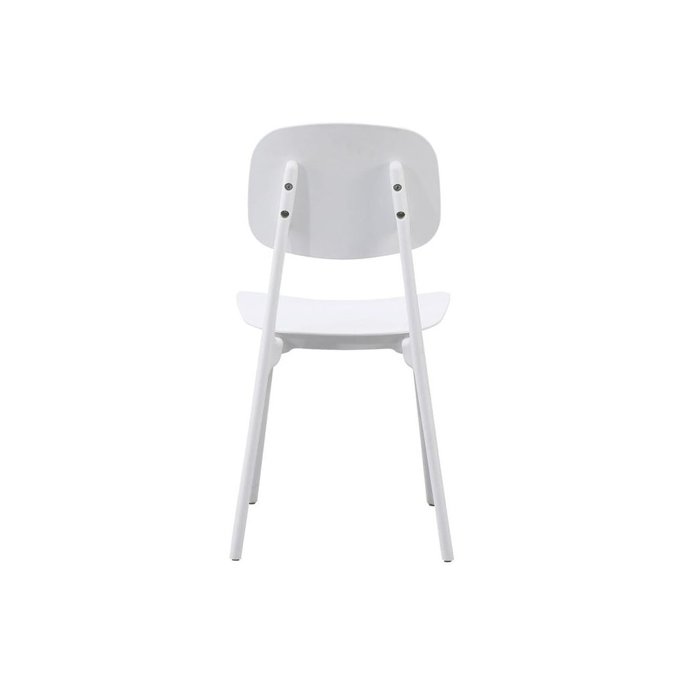 Oslo White Plastic Dining Chair