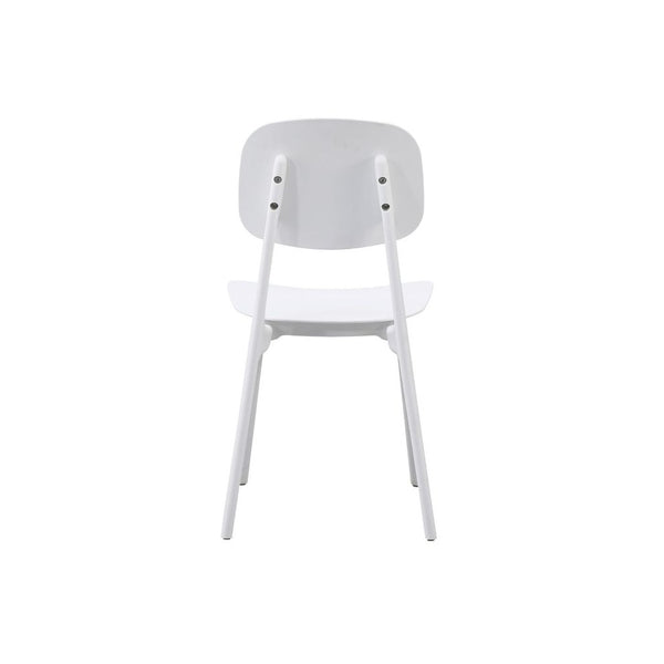 Oslo White Plastic Dining Chair