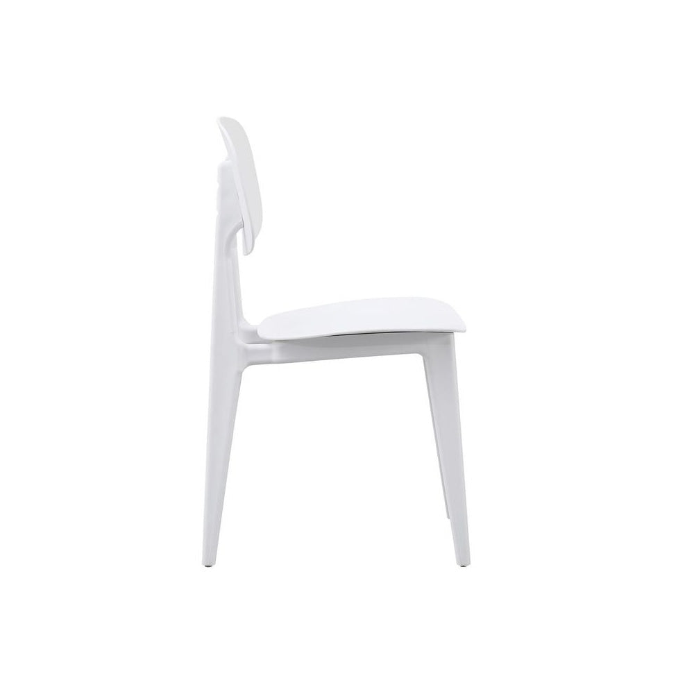 Oslo White Plastic Dining Chair