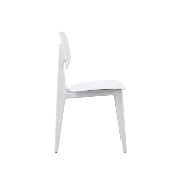 Oslo White Plastic Dining Chair