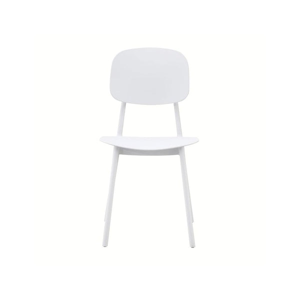 Oslo White Plastic Dining Chair