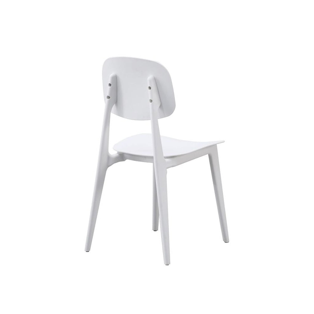 Oslo White Plastic Dining Chair