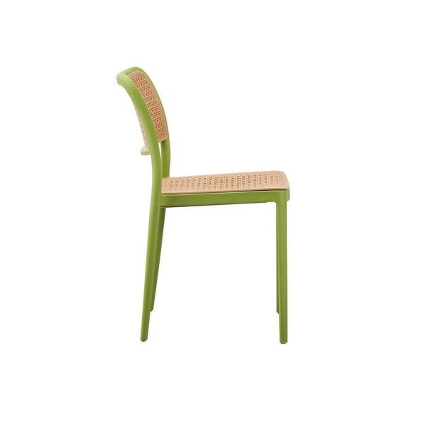 Green Plastic Café Dining Chair
