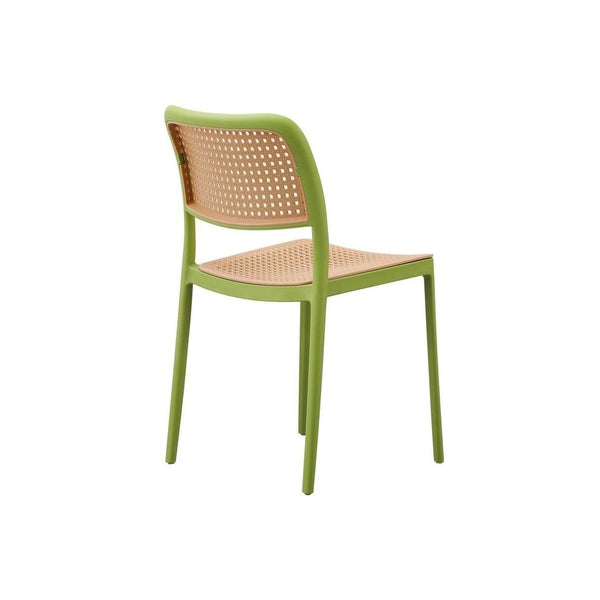 Green Plastic Café Dining Chair