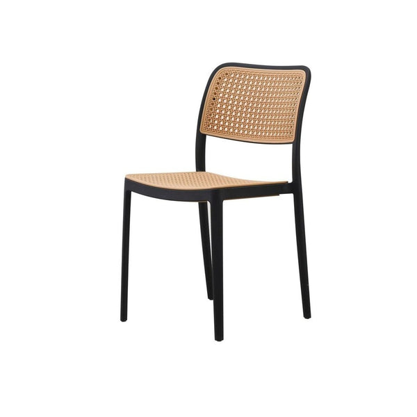 Black Plastic Café Dining Chair