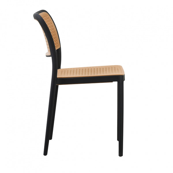 Black Plastic Café Dining Chair