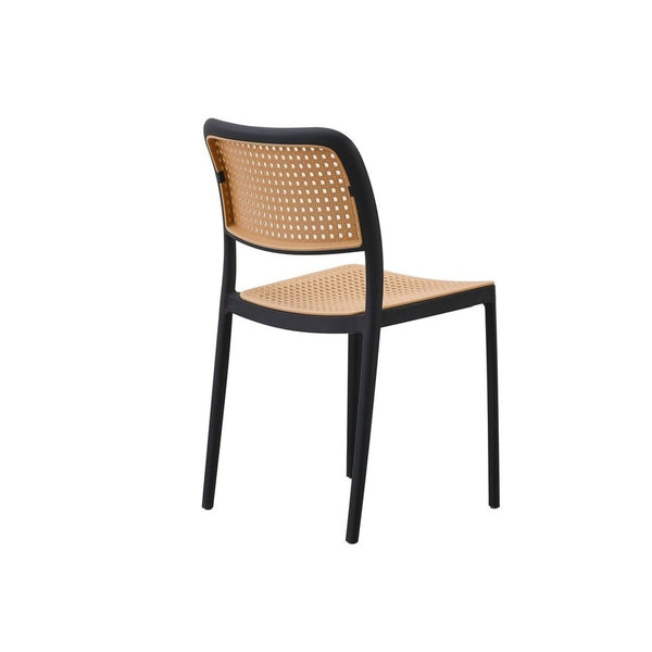 Black Plastic Café Dining Chair