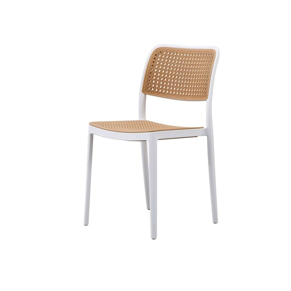 White Plastic Café Dining Chair