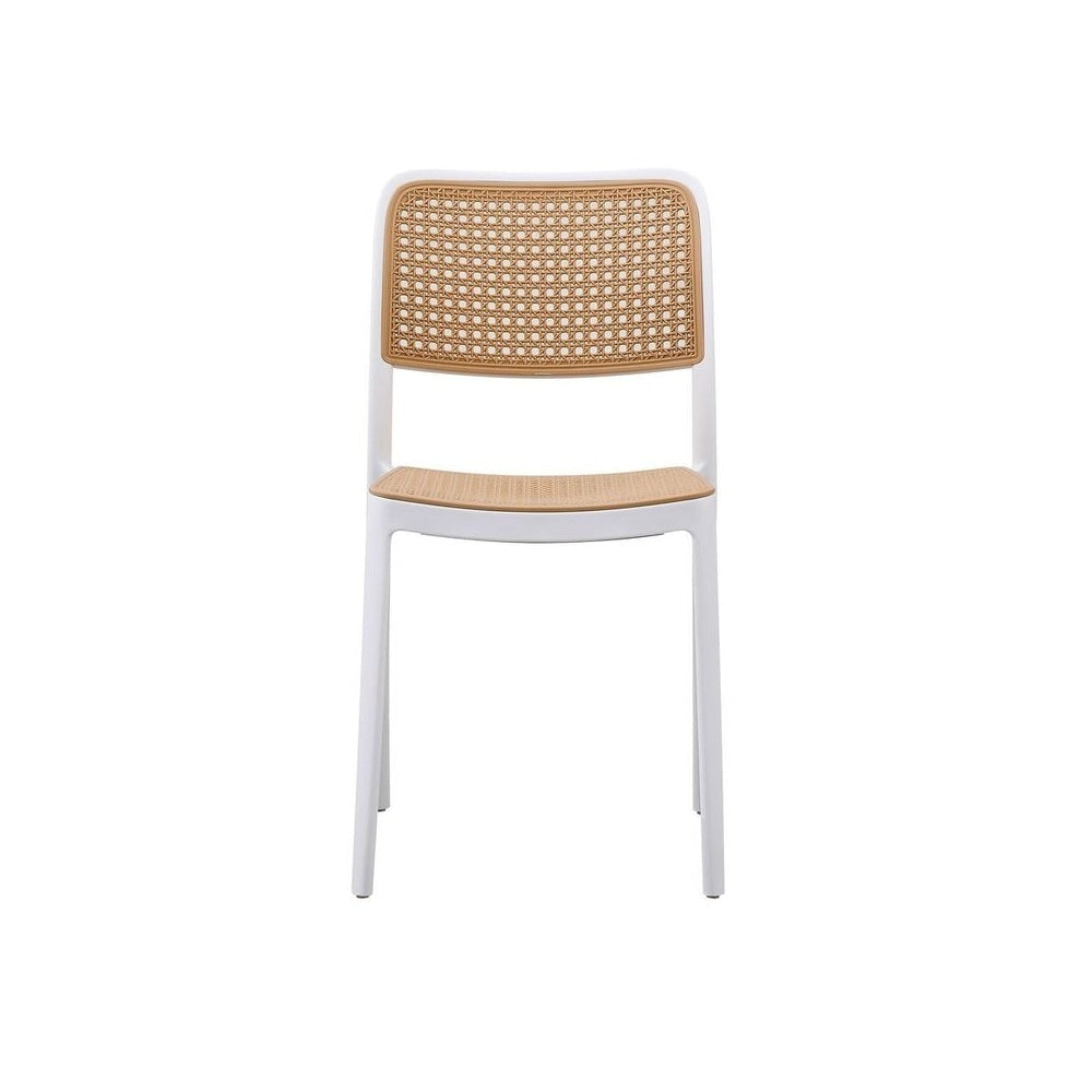 White Plastic Café Dining Chair