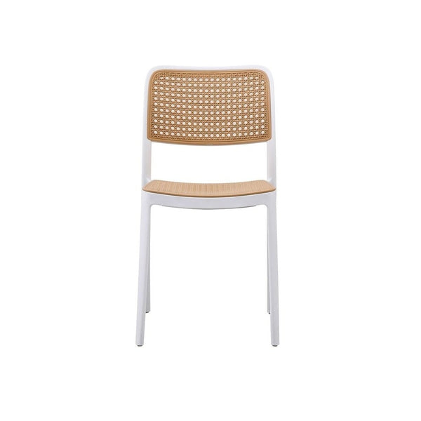 White Plastic Café Dining Chair