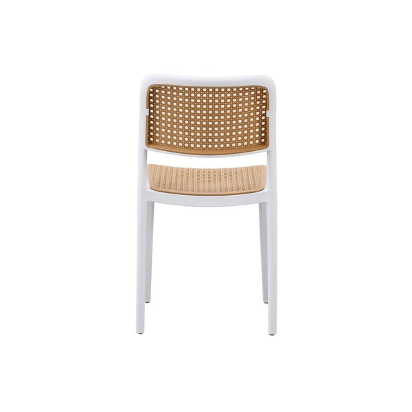 White Plastic Café Dining Chair